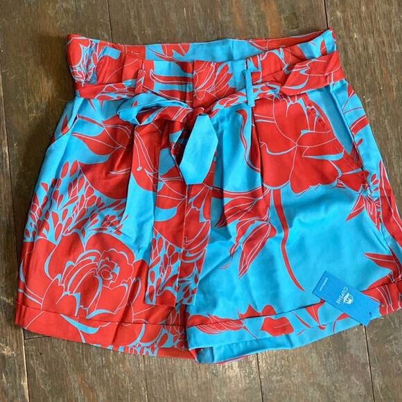 Women's Floral Tie-Waist Wide Leg Shorts - Cupshe - Picture 4 of 4